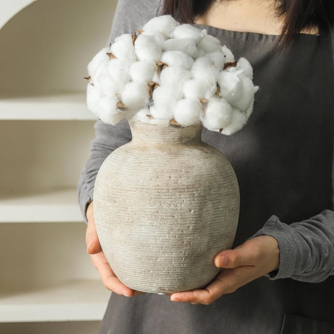 Svenja – Dekorative Keramik-Vase im rustikalen Vintage-Design