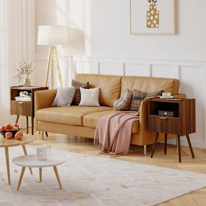 Lasse – Moderner Nachttisch im Mid-Century-Design mit Schublade