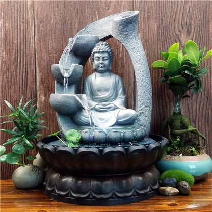 Amira – Dekorativer Buddha-Zierbrunnen mit fließendem Wasser