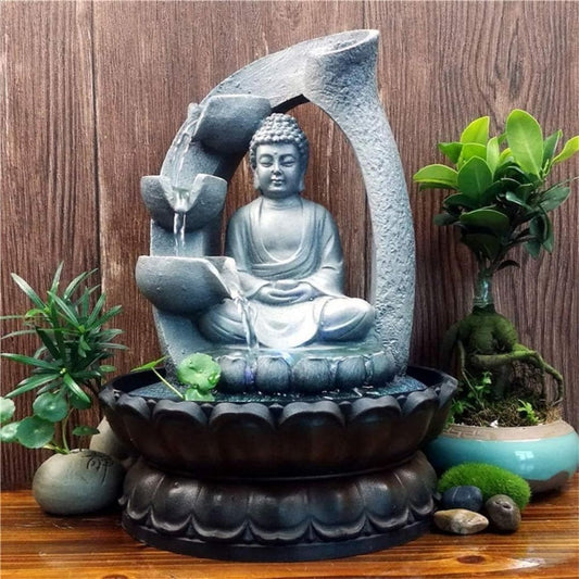 Amira – Dekorativer Buddha-Zierbrunnen mit fließendem Wasser