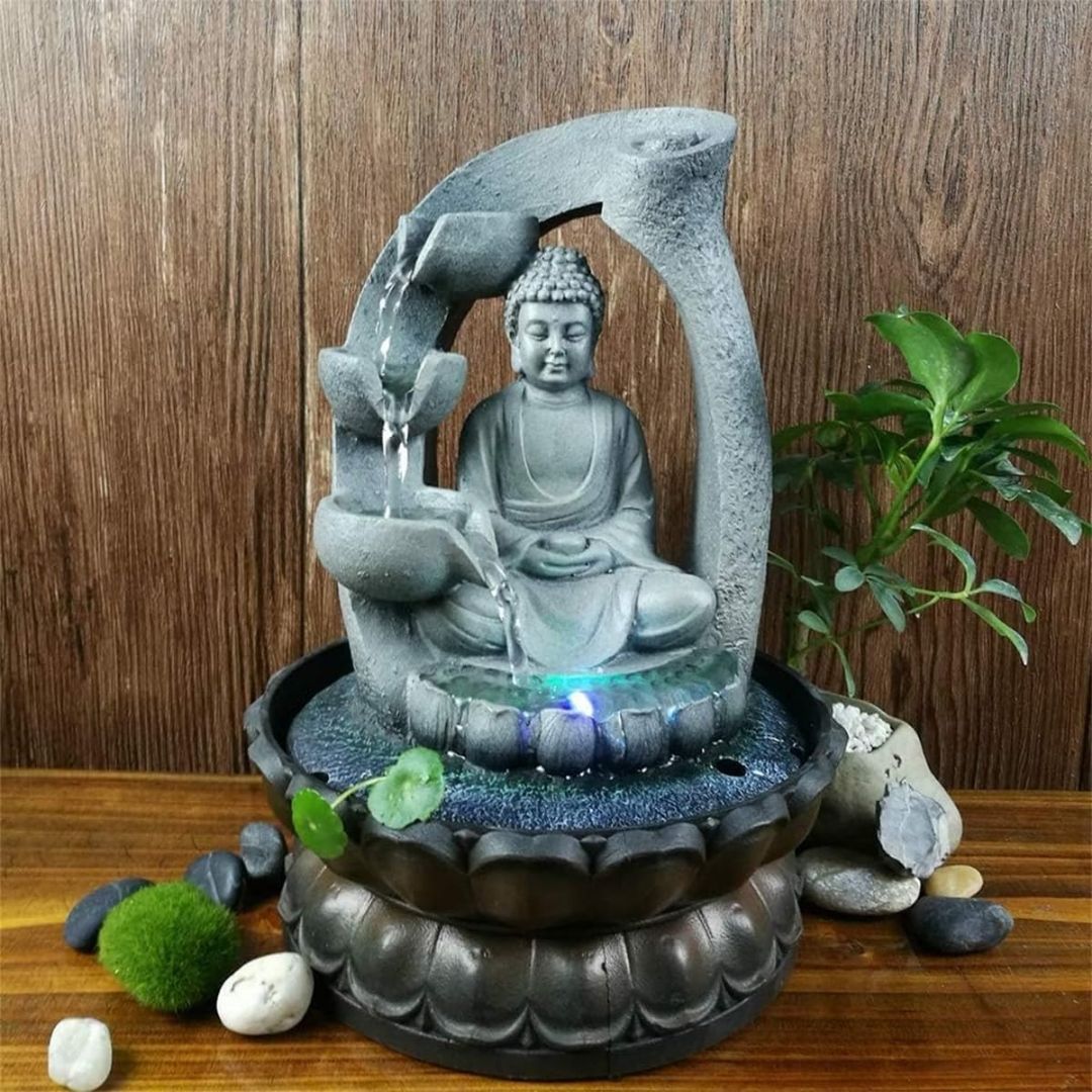 Amira – Dekorativer Buddha-Zierbrunnen mit fließendem Wasser