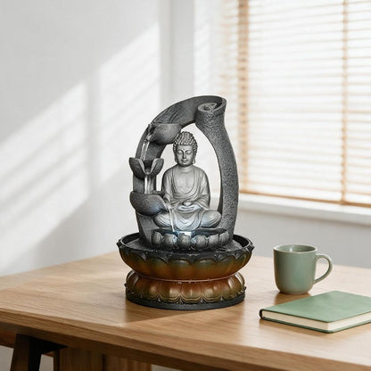Amira – Dekorativer Buddha-Zierbrunnen mit fließendem Wasser