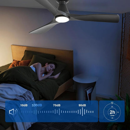 Malte – Moderner Deckenventilator mit integrierter LED-Beleuchtung