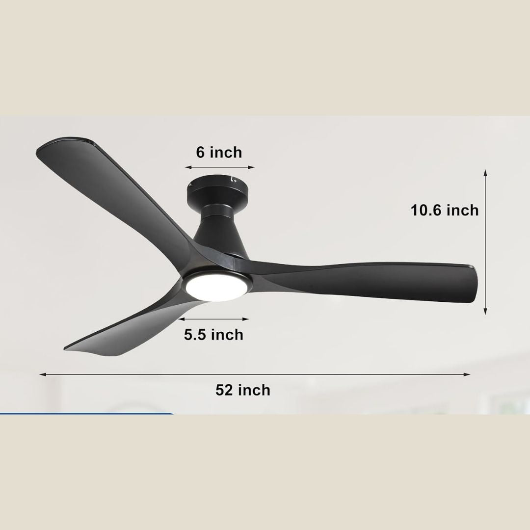 Malte – Moderner Deckenventilator mit integrierter LED-Beleuchtung