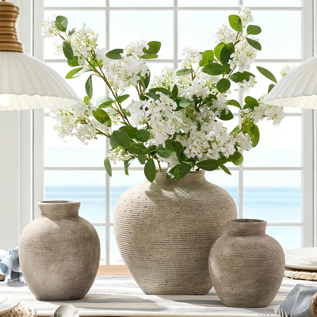 Svenja – Dekorative Keramik-Vase im rustikalen Vintage-Design